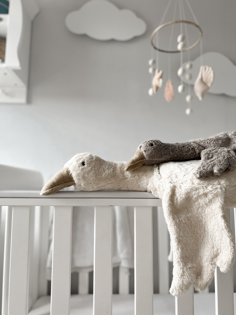 Senger Senger - Cuddly Animal Goose - Large - White - Pearls & Swines