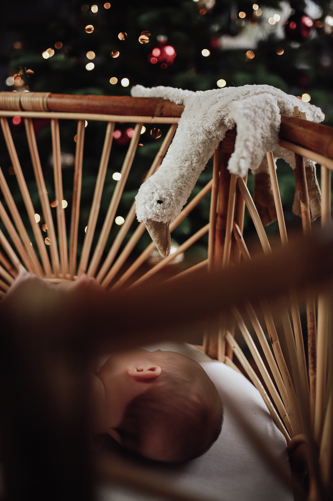 Senger Senger - Cuddly Animal Goose - Small - White - Pearls & Swines