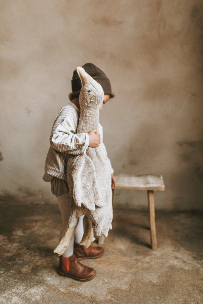 Senger Senger - Cuddly Animal Goose - Large - Grey - Pearls & Swines