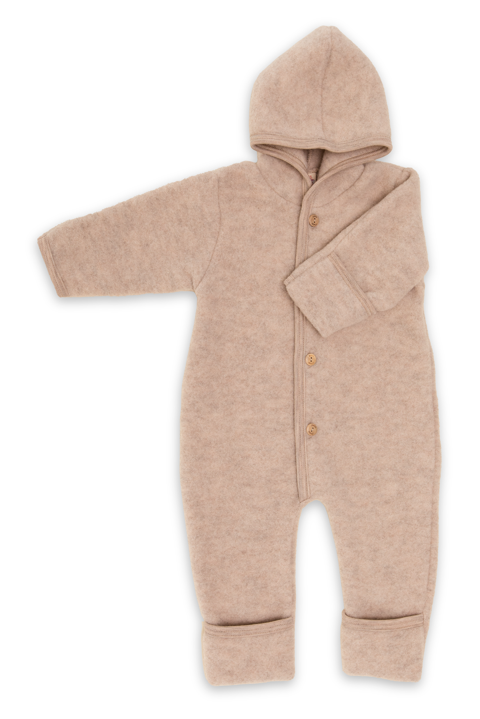 Engel Natur Engel Natur - Wool Overall - Sand Melange - Pearls & Swines