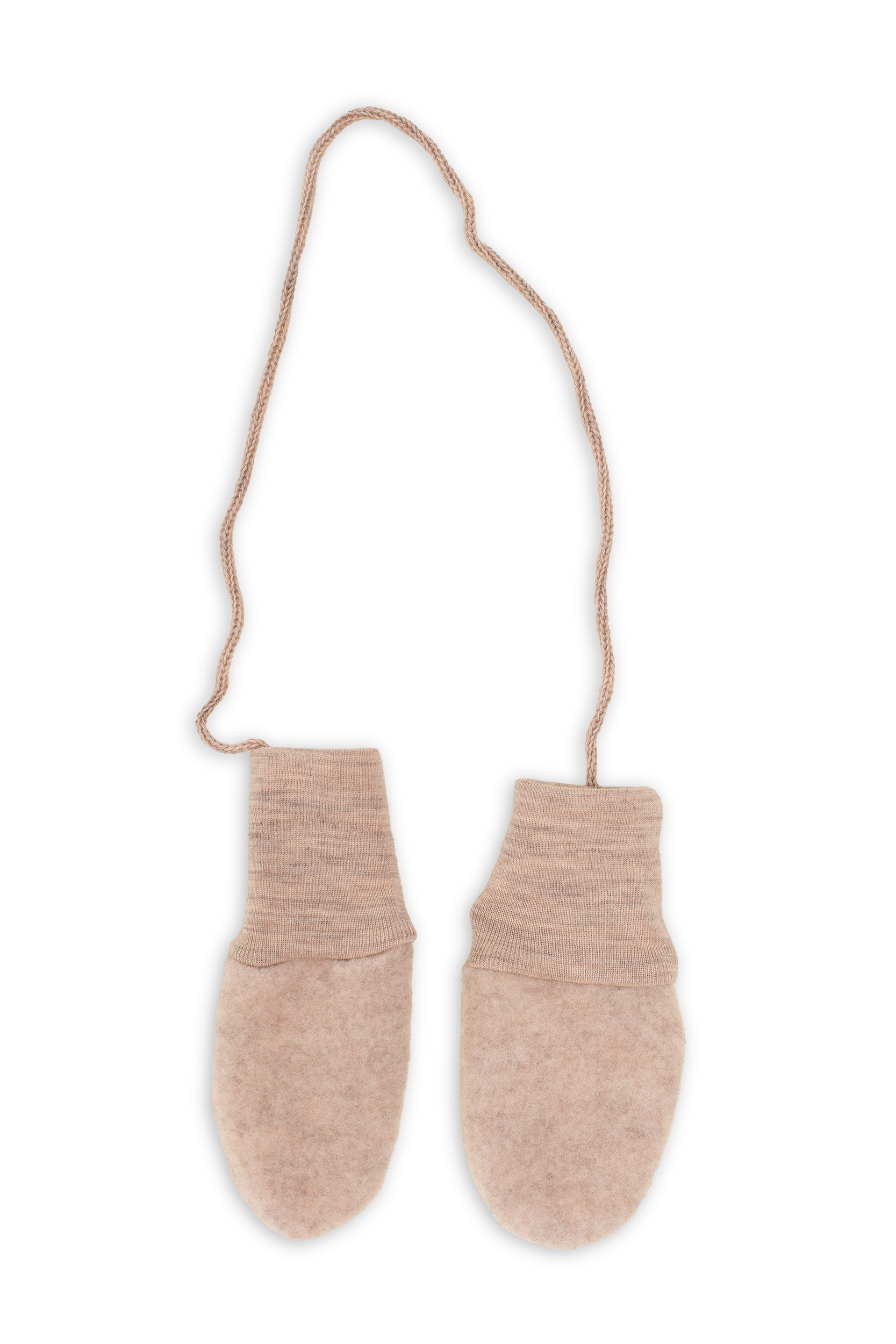 Engel Natur Engel Natur - Wool Mittens - Sand Melange - Pearls & Swines