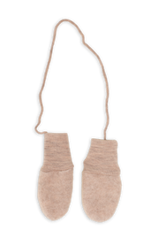 Engel Natur Engel Natur - Wool Mittens - Sand Melange - Pearls & Swines