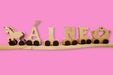 RyanTown RyanTown Natural Wood Letter Train - Pearls & Swines