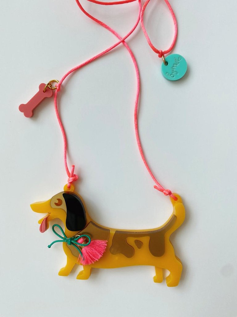 Bymelo Bymelo - Necklace - Animal Dog - Pearls & Swines