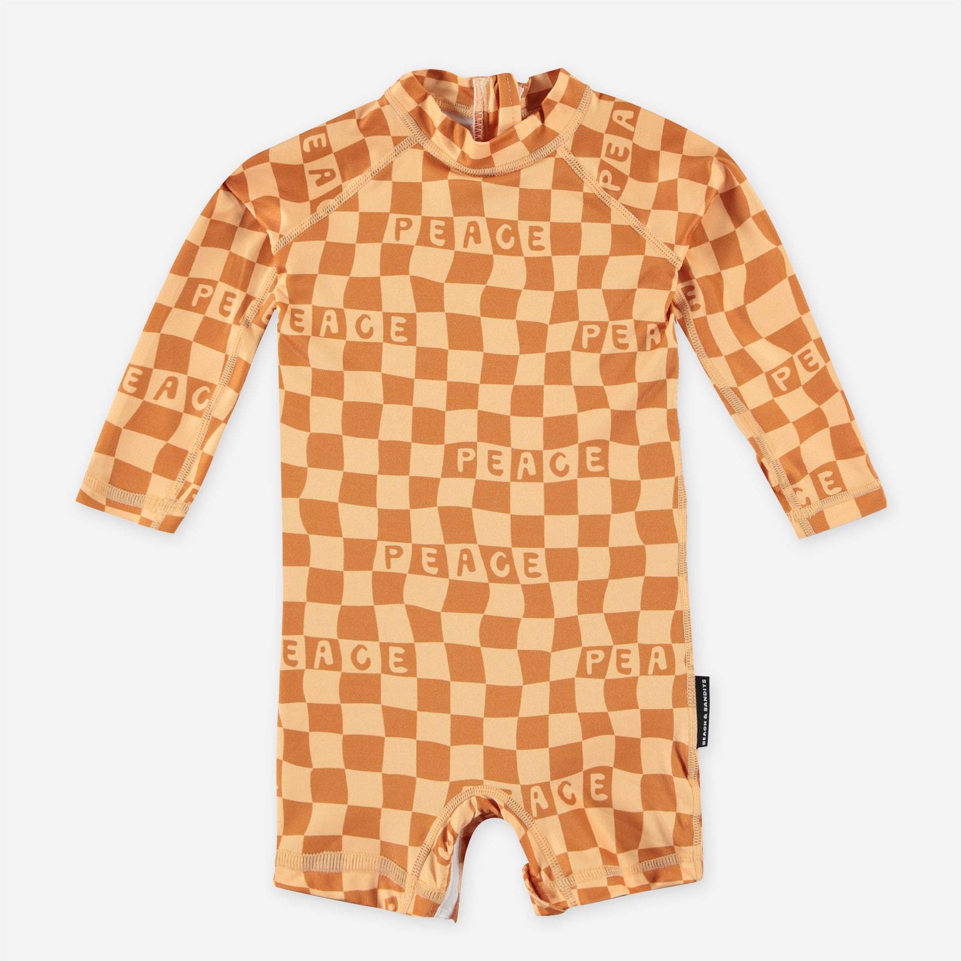 Beach &amp; Bandits Beach & Bandits - Checkered Peace - Baby Suit - Pearls & Swines