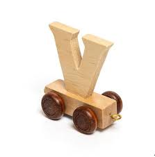 RyanTown RyanTown - Letter Train - Natural wood - Pearls & Swines