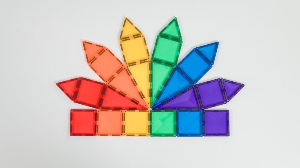 Connetix Tiles Connetix Tiles - Rainbow Mini - Pack 24 pc - Pearls & Swines