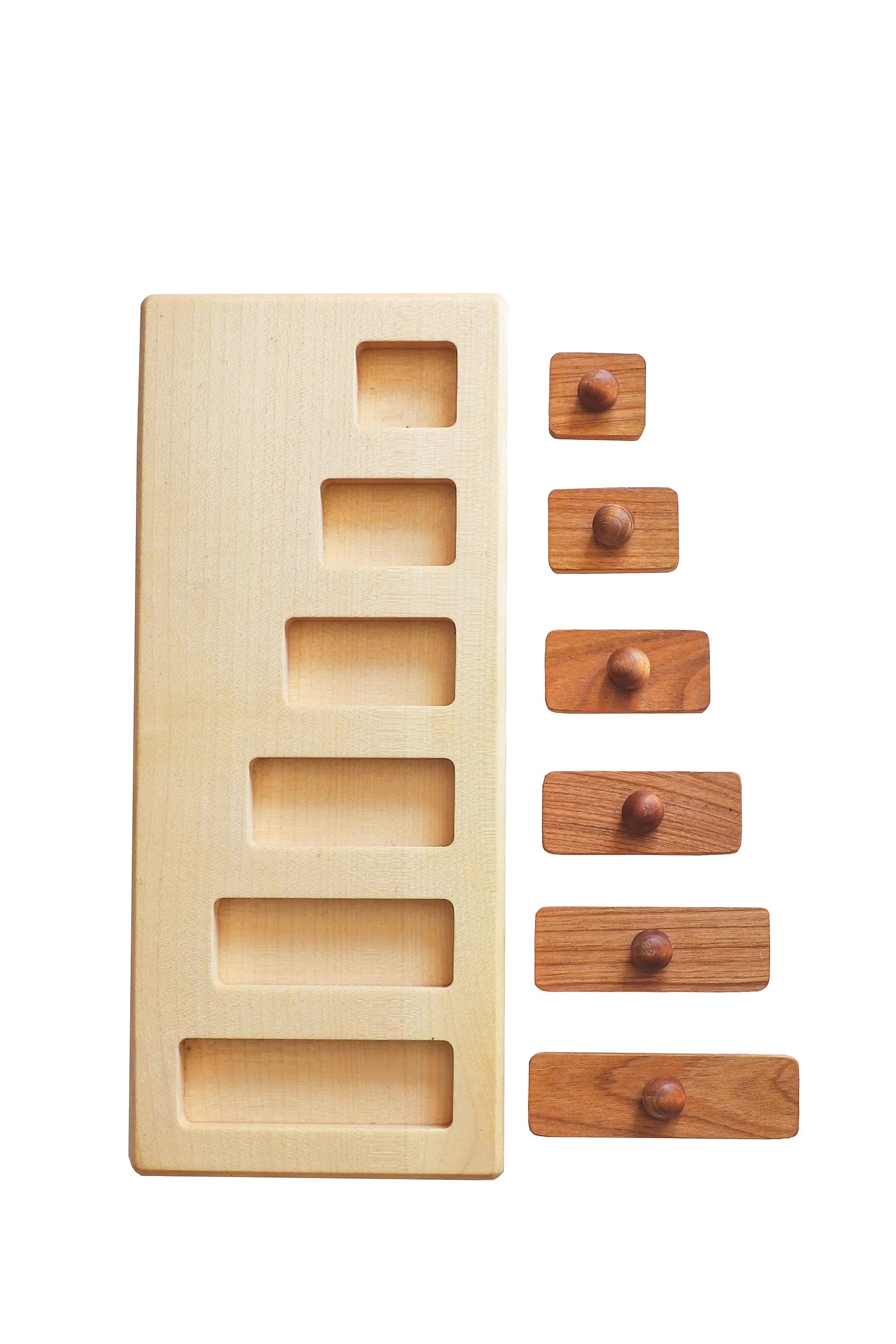 Wooden Story Wooden Story - Long-Short knob puzzle - Pearls & Swines