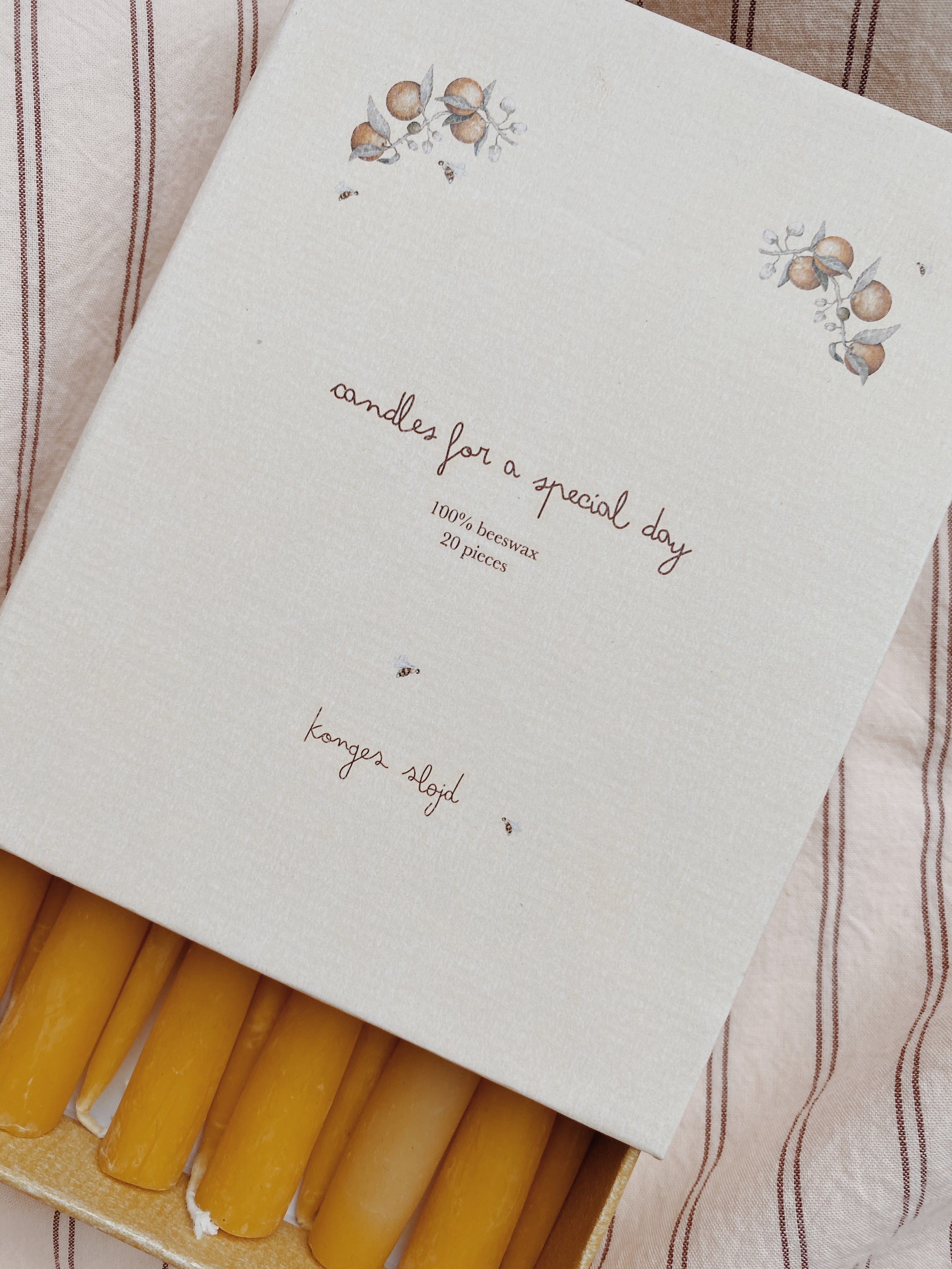 Konges Sløjd Konges Sløjd Birthday Train Candles - Nature - Pearls & Swines