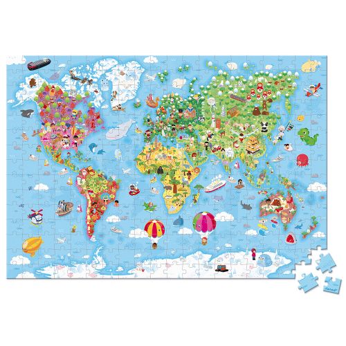Janod Janod - Puzzle - World Giant - Pearls & Swines