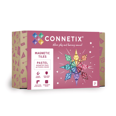 Connetix Tiles Connetix Pastel Geometry Pack 40 pc - Pearls & Swines