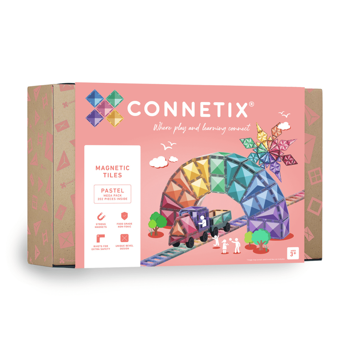 Connetix Tiles Connetix Tiles - Pastel Mega - Pack 202 pc - Pearls & Swines