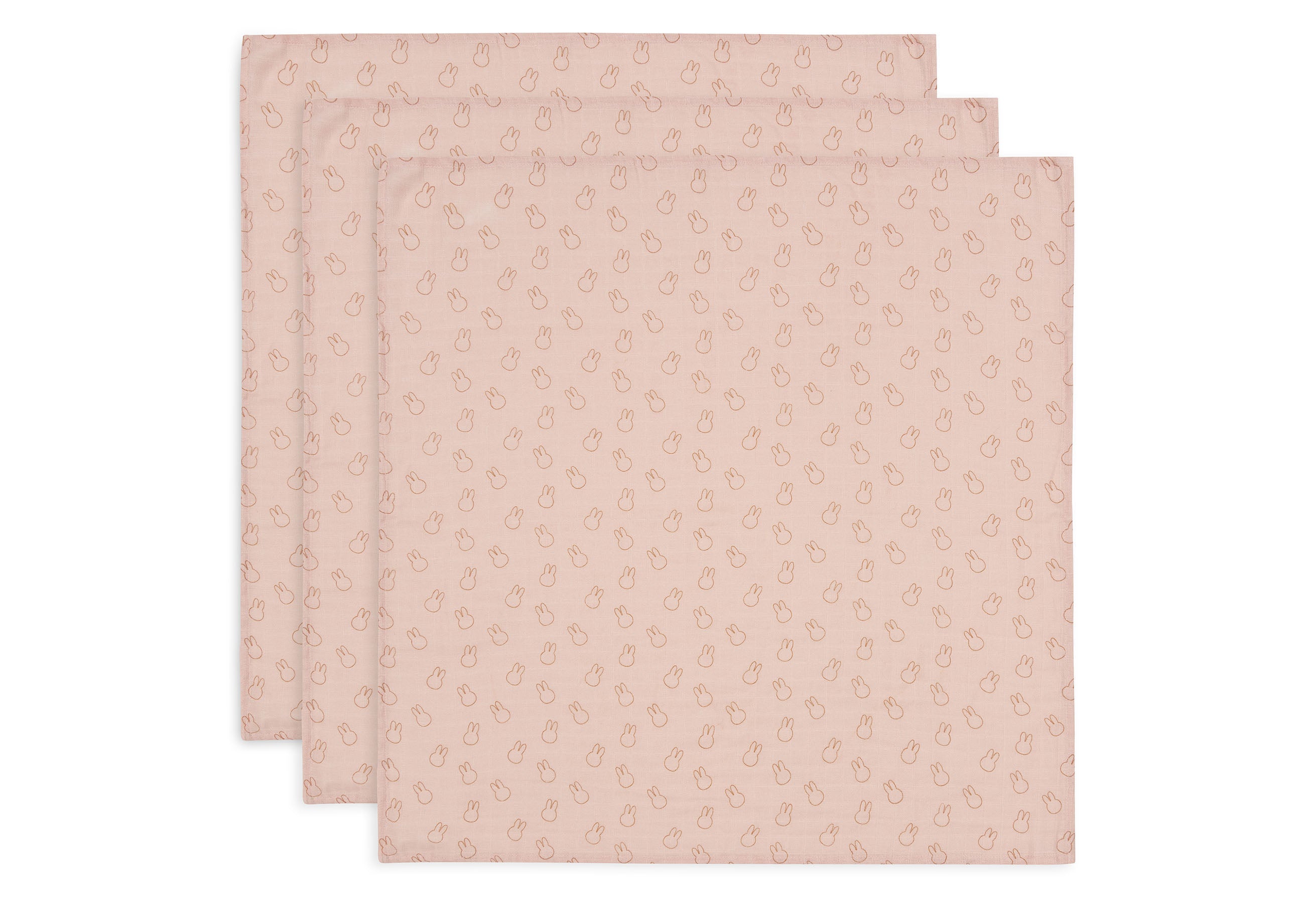 Jollein - Cloth Muslin - Miffy Silhouettes - Wild Rose - 3 Pack