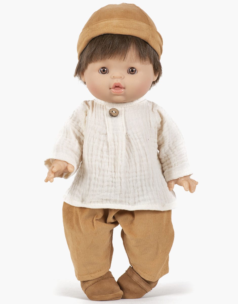 Minikane Minikane Baby Doll Bonnet Tico - Milleraie Camel - Pearls & Swines
