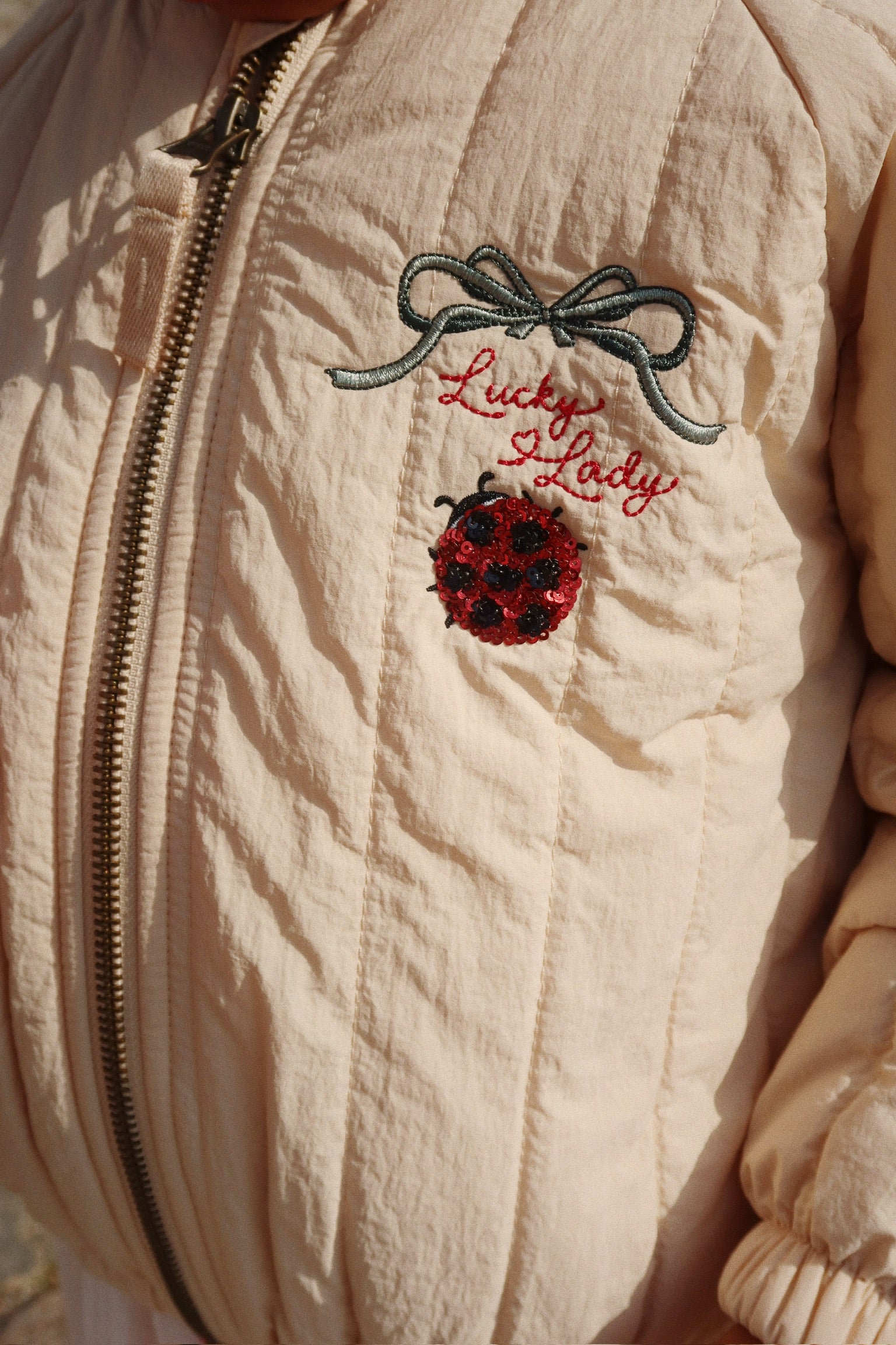 Konges Sløjd Konges Sløjd - Juno Sequin Bomber Jacket - Frappé - Pearls & Swines