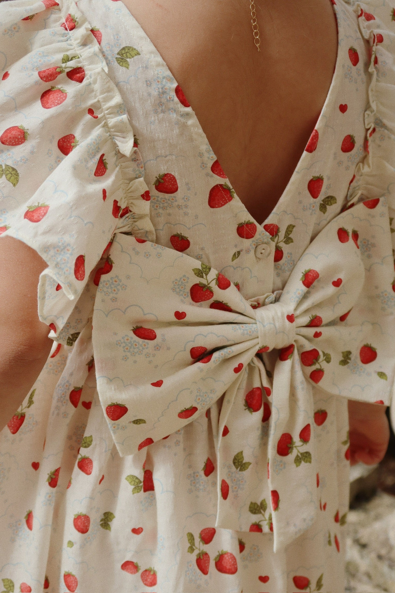 Konges Sløjd Konges Sløjd - Evia Bow Dress Gots - Marmalade - Pearls & Swines