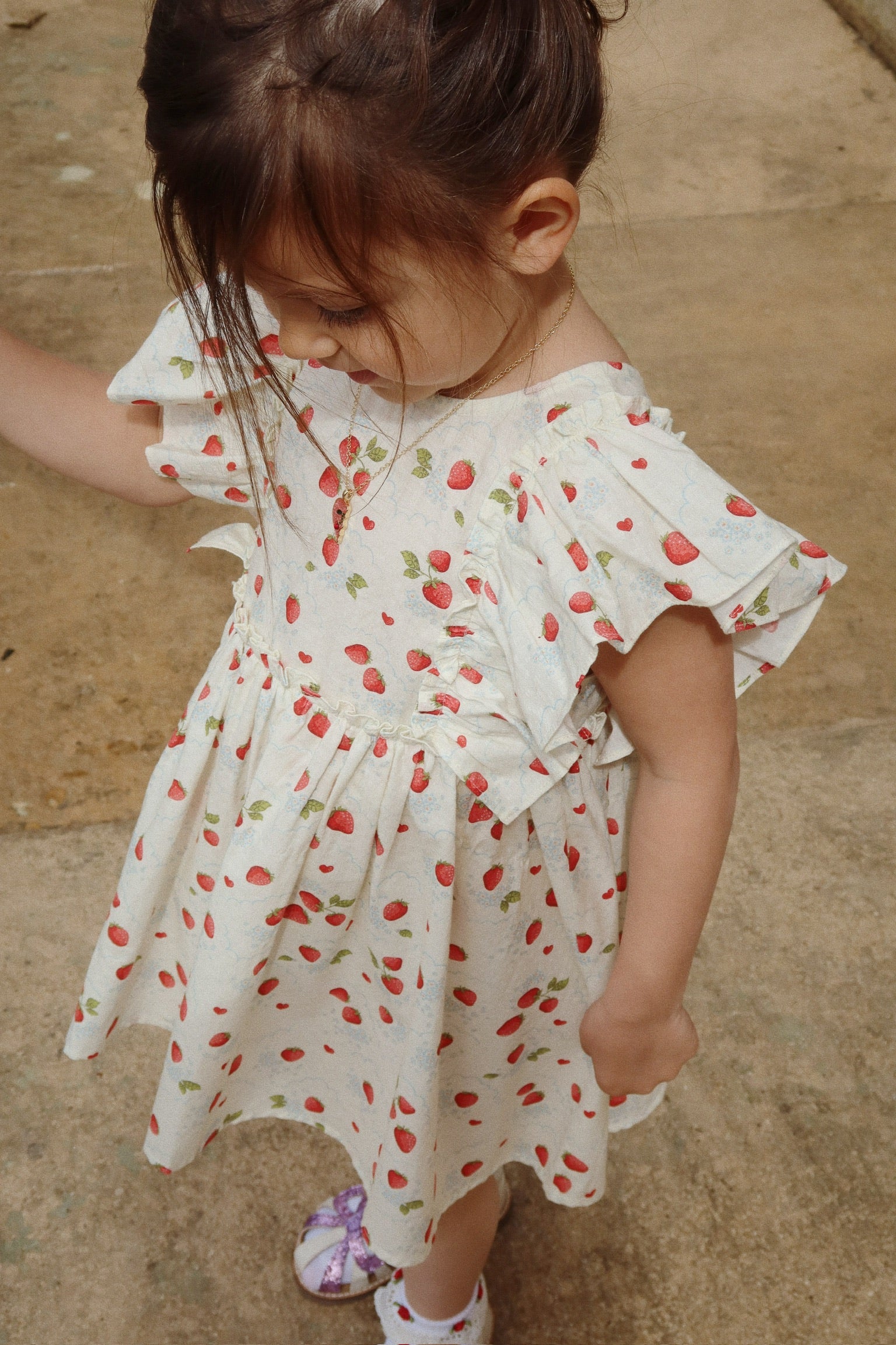 Konges Sløjd Konges Sløjd - Evia Bow Dress Gots - Marmalade - Pearls & Swines
