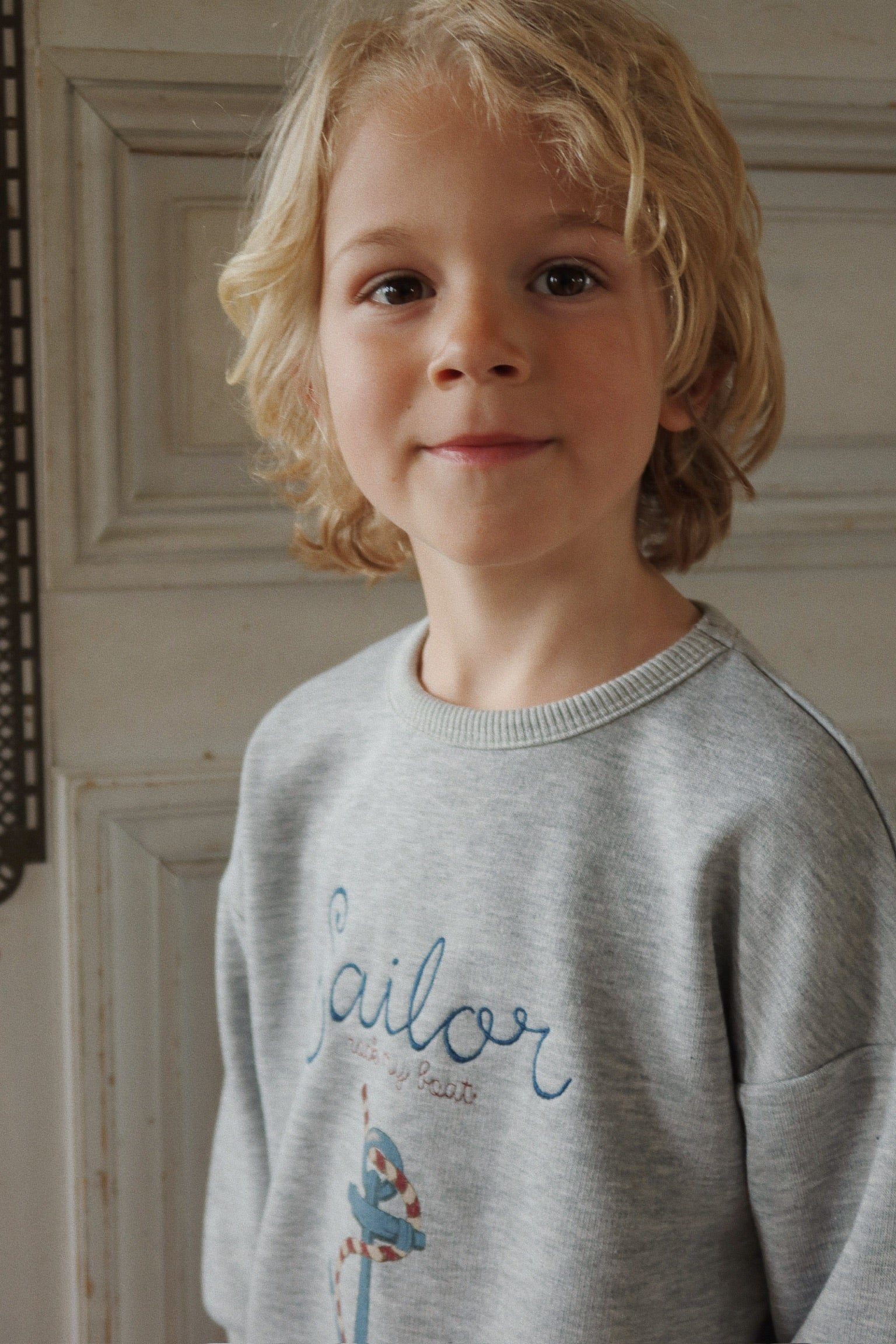 Konges Sløjd Konges Sløjd - Lou Sweatshirt Ocs - Grey Melange - Pearls & Swines