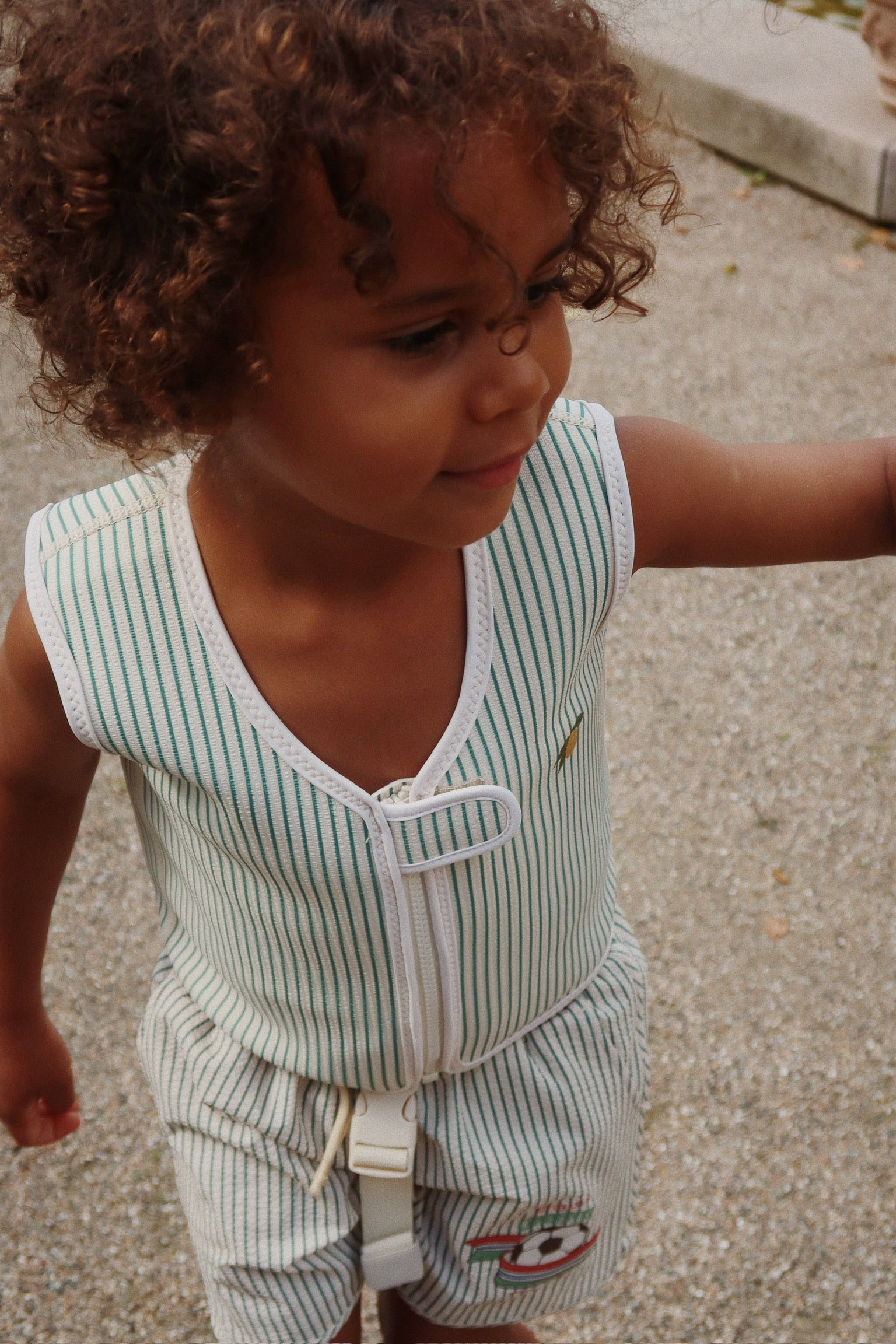 Konges Sløjd Konges Sløjd - Ellis Swim Vest - Tea Stripe - Pearls & Swines