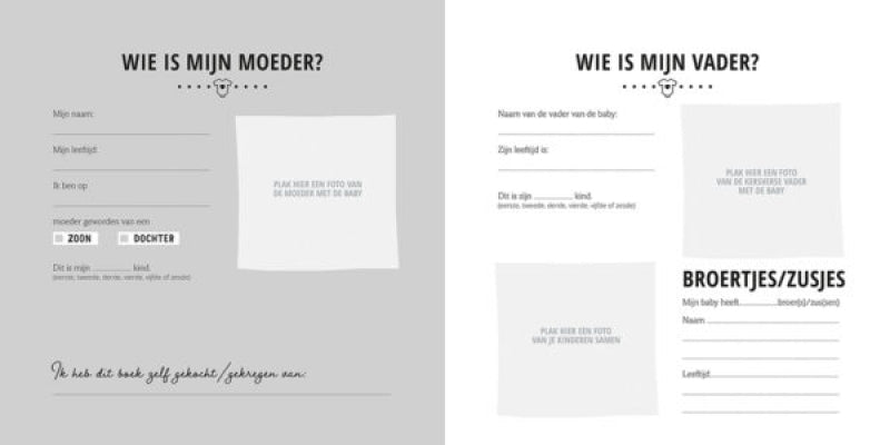 Pearls & Swines Maak een unieke herinnering - Kraambezoek - Invulboek - Pearls & Swines