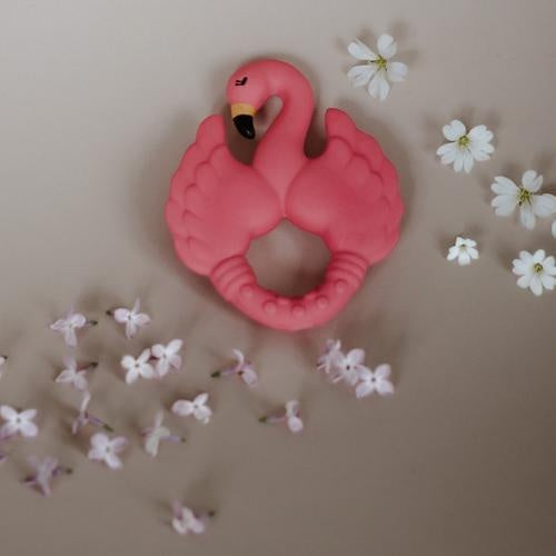 Natruba Natruba Teether Flamingo - Pink - Pearls & Swines