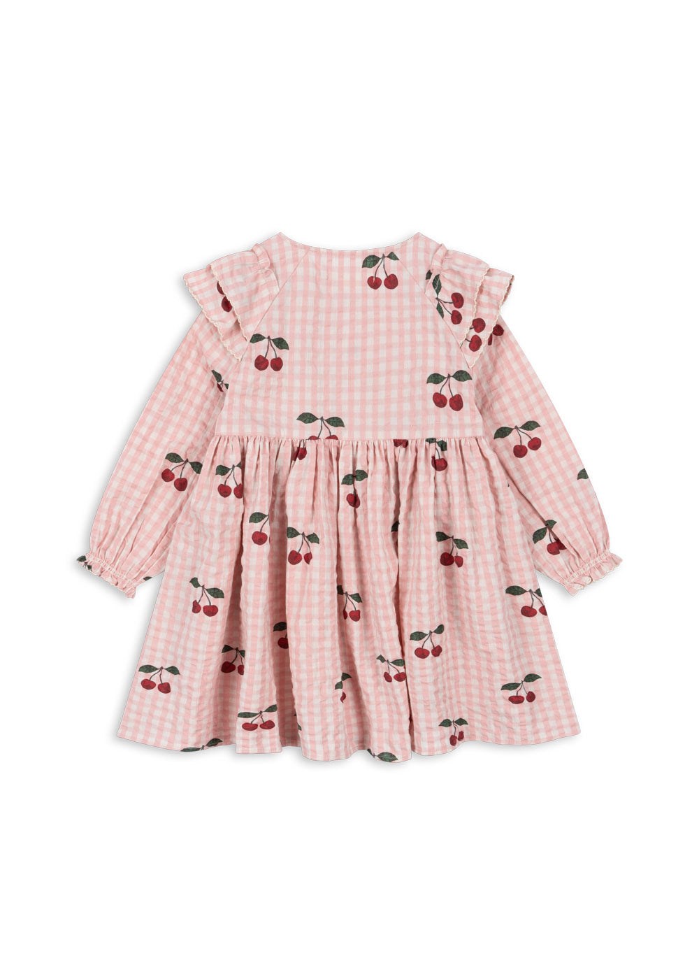 Konges Sløjd Konges Sløjd Kim Frill Dress Gots - Cherry Check - Pearls & Swines
