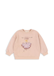Konges Sløjd Konges Sløjd Lou Glitter Sweatshirt - Cameo Rose - Pearls & Swines