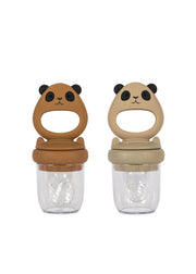 Konges Sløjd Konges Sløjd - 2pack fruit feeding pacifier - Caramel/Warm clay - Pearls & Swines