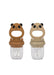 Konges Sløjd Konges Sløjd - 2pack fruit feeding pacifier - Caramel/Warm clay - Pearls & Swines
