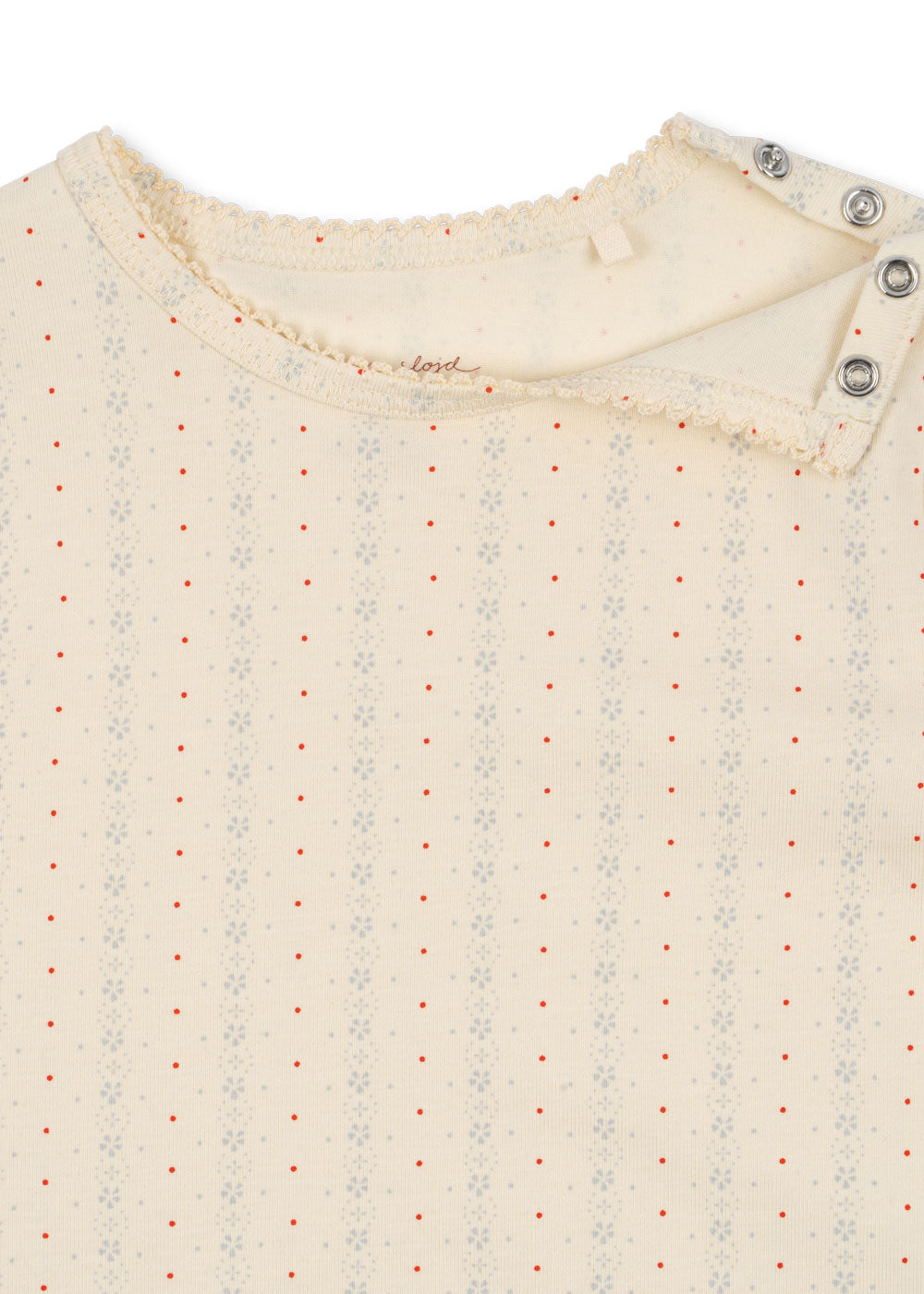 Konges Sløjd Konges Sløjd - Basic Onesie Gots - Fete de Fleur - Pearls & Swines