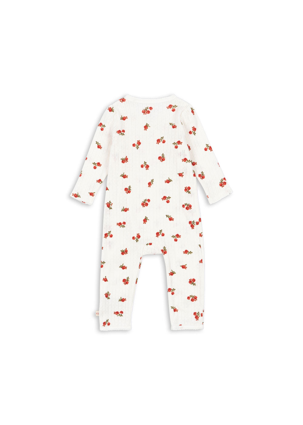 Konges Sløjd Konges Sløjd - Minnie Newborn Onesie Gots - Rose Red - Pearls & Swines