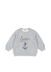Konges Sløjd Konges Sløjd - Lou Sweatshirt Ocs - Grey Melange - Pearls & Swines