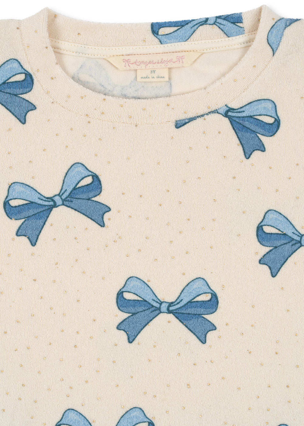 Konges Sløjd Konges Sløjd - Itty Sweatshirt Gots - Bowie Blue Gold - Pearls & Swines