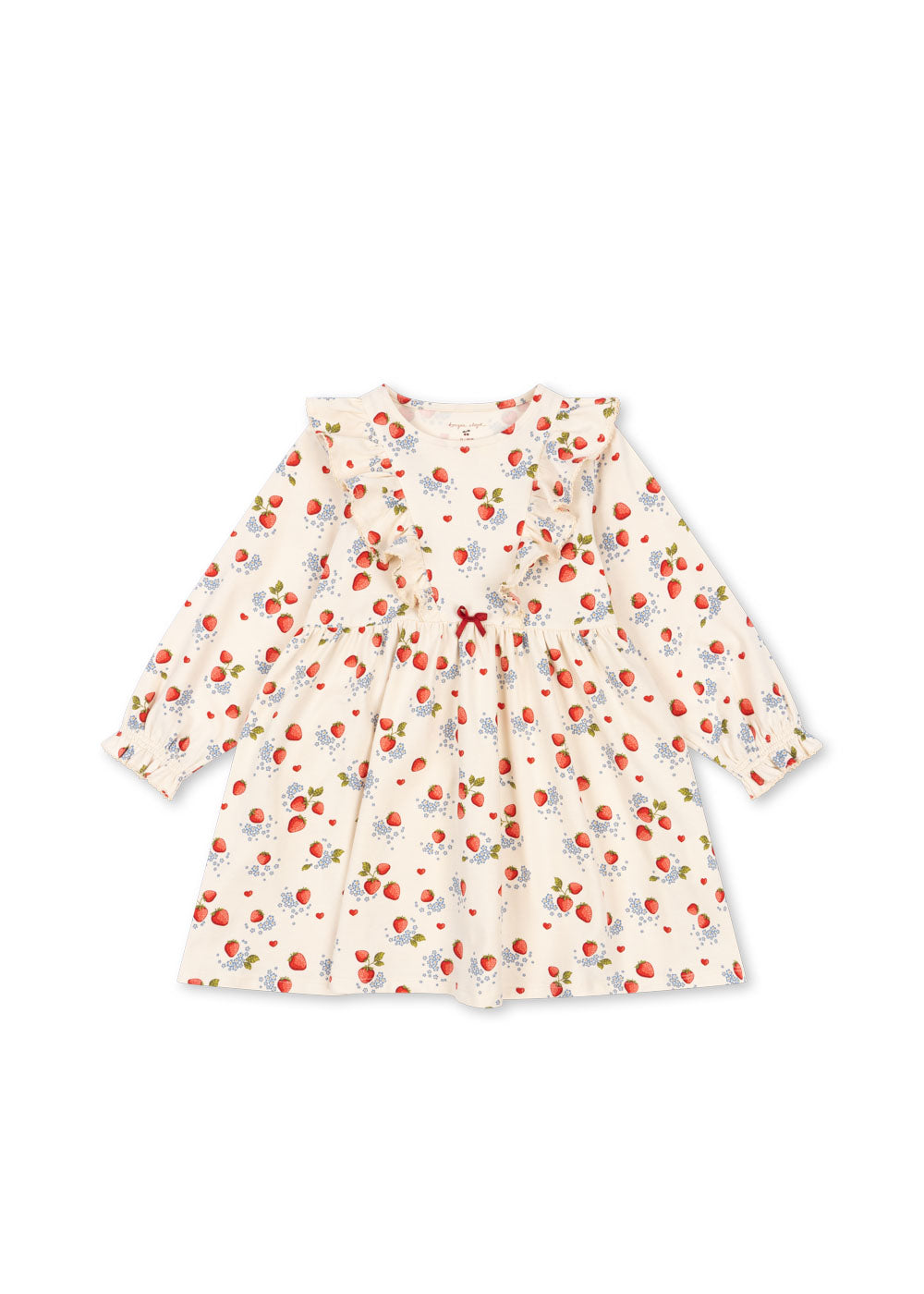 Konges Sløjd Konges Sløjd - Basic Frill Dress Gots - Marmalade - Pearls & Swines