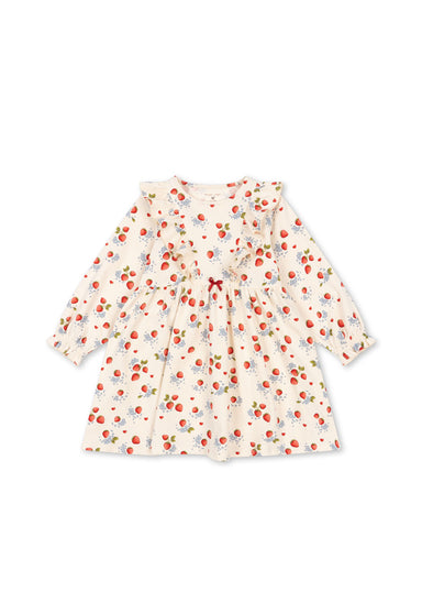Konges Sløjd Konges Sløjd - Basic Frill Dress Gots - Marmalade - Pearls & Swines