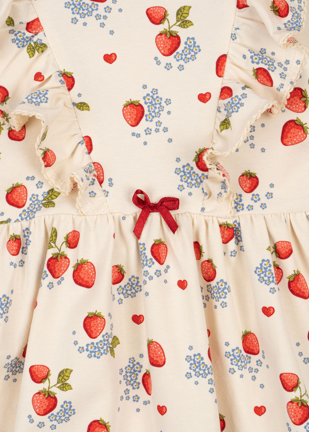 Konges Sløjd Konges Sløjd - Basic Frill Dress Gots - Marmalade - Pearls & Swines