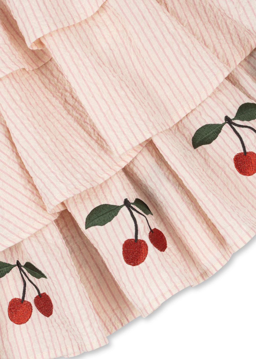 Konges Sløjd Konges Sløjd - Ellie Dress Gots - Peony Stripe - Pearls & Swines