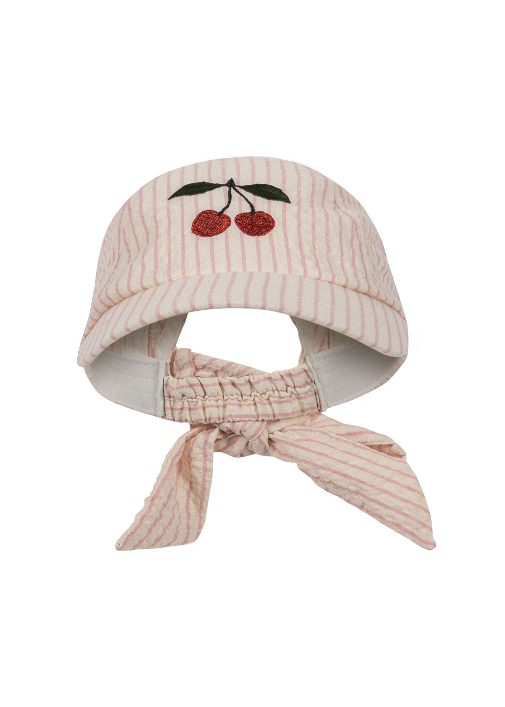Konges Sløjd Konges Sløjd - Ellie Bow Cap Gots - Peony Stripe - Pearls & Swines