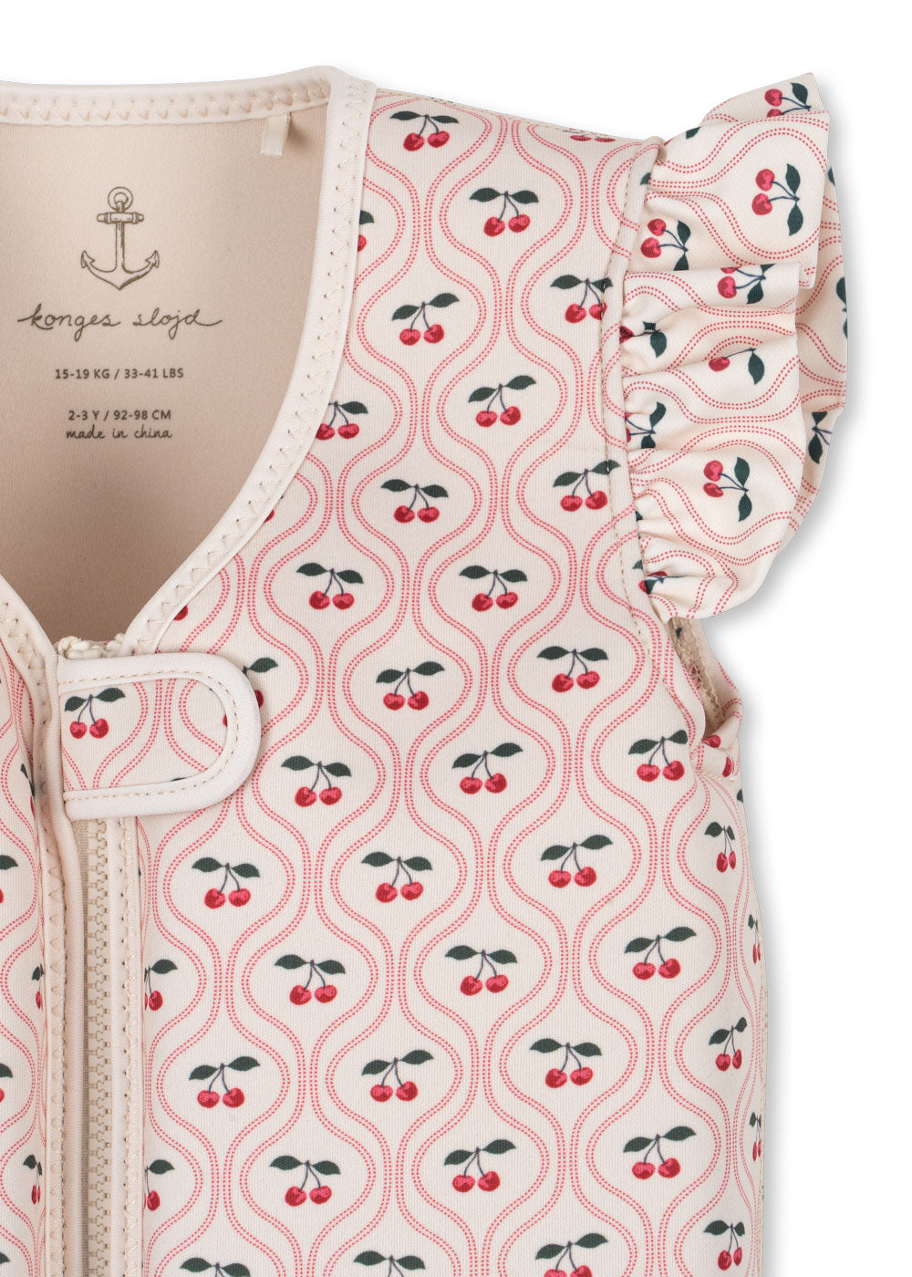 Konges Sløjd Konges Sløjd - Avery Swim Vest - Cherry Pink Motif - Pearls & Swines