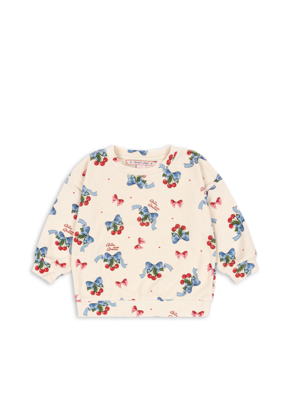 Konges Sløjd Konges Sløjd - Itty Sweat shirt Gots - Amarena - Pearls & Swines