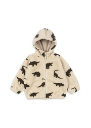 Konges Sløjd Konges Sløjd - Jody Teddy Hoodie GRS - Dino Silhouette - Pearls & Swines