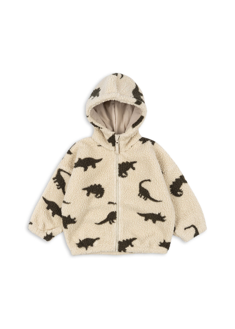 Konges Sløjd Konges Sløjd - Jody Teddy Hoodie GRS - Dino Silhouette - Pearls & Swines