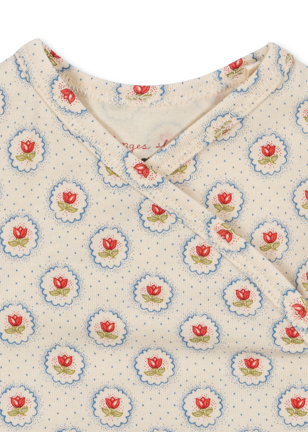 Konges Sløjd Konges Sløjd - Newborn Basic LS Body GOTS - Mirage - Pearls & Swines