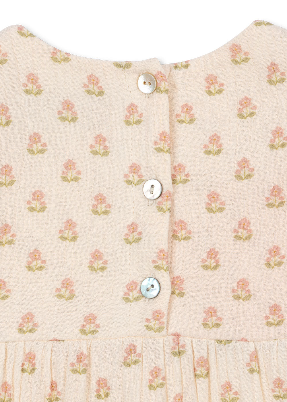 Konges Sløjd Konges Sløjd - Newborn Coco Frill Romper Gots - Carta Rosa - Pearls & Swines