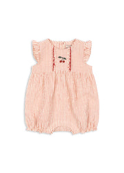 Konges Sløjd Konges Sløjd - Ellie Frill Romper GOTS - Amour Stripe - Pearls & Swines