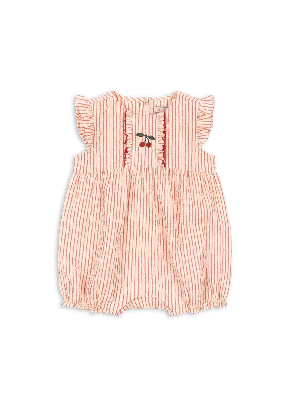 Konges Sløjd Konges Sløjd - Ellie Frill Romper GOTS - Amour Stripe - Pearls & Swines
