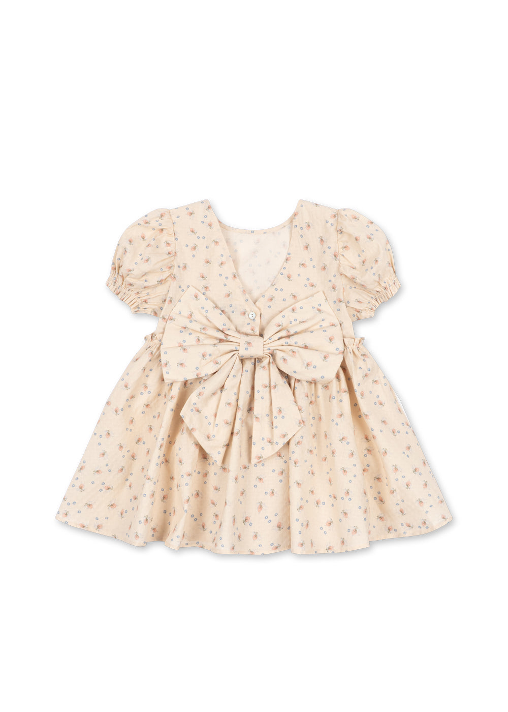 Konges Sløjd Konges Sløjd - Evia Bow Dress GOTS - Brise D'ètè - Pearls & Swines