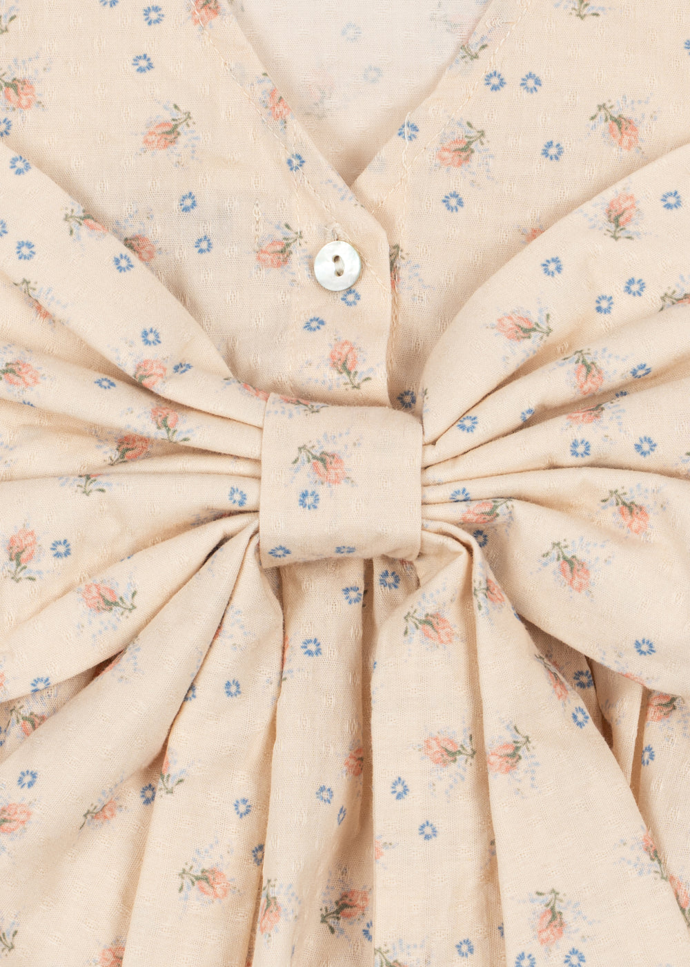 Konges Sløjd Konges Sløjd - Evia Bow Dress GOTS - Brise D'ètè - Pearls & Swines