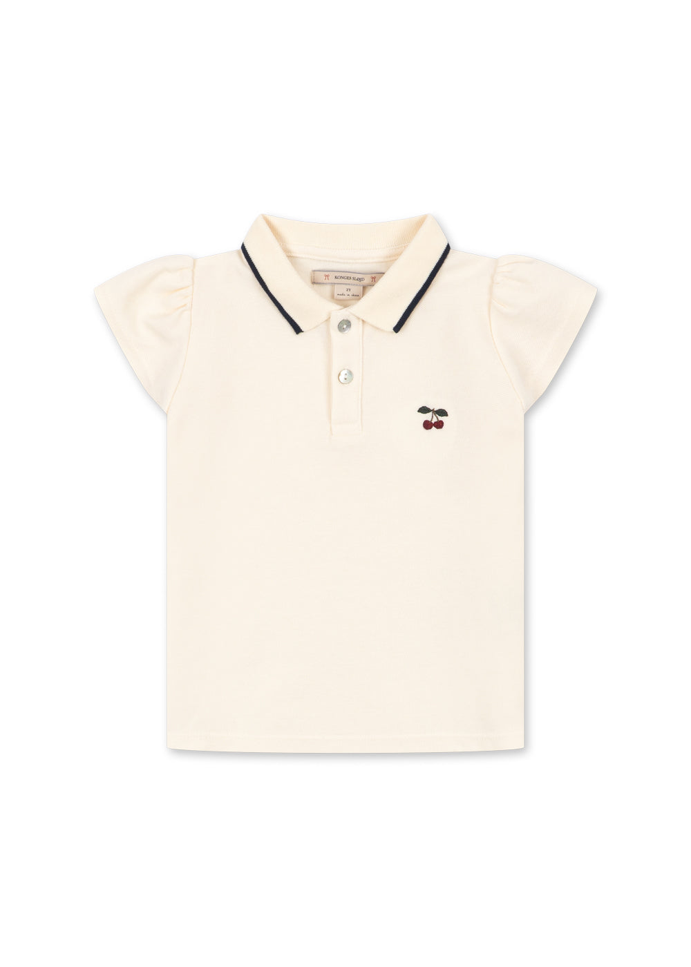 Konges Sløjd Konges Sløjd - Florita Polo Shirt OCS - Antique White - Pearls & Swines
