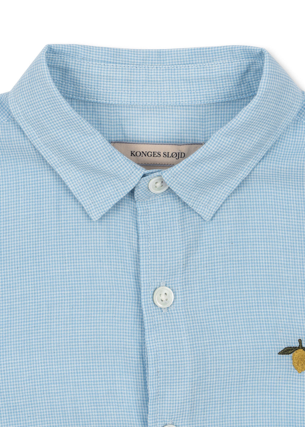 Konges Sløjd Konges Sløjd - Fran Shirt GOTS - Blue Check - Pearls & Swines